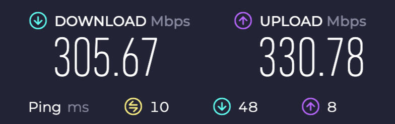Ethernet Download/Upload Speed